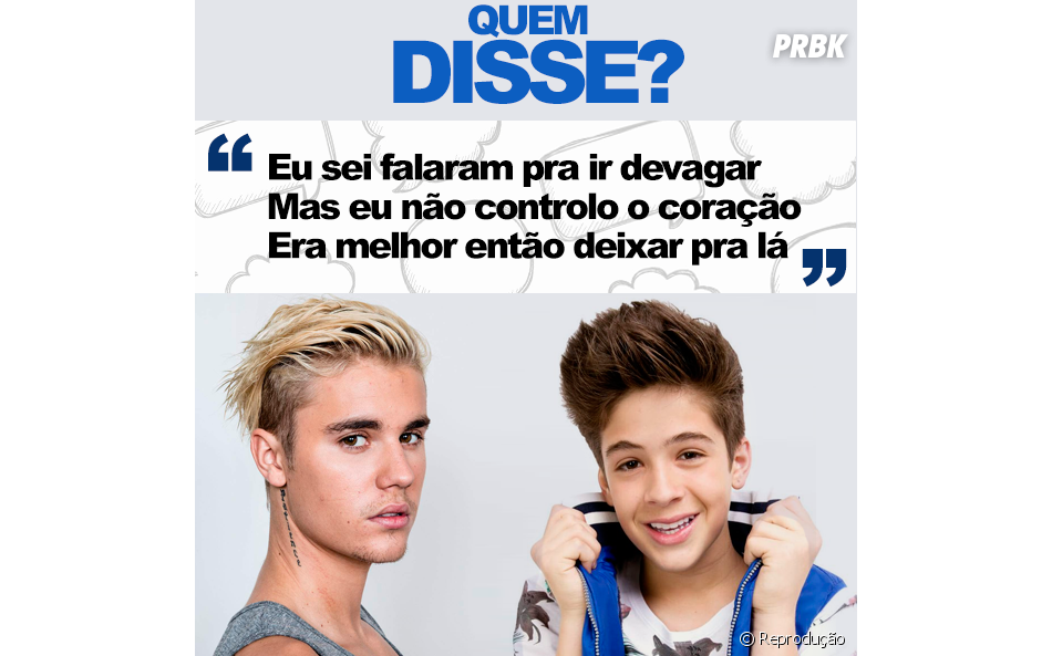 Justin Bieber ou João Guilherme Ávila? Já sacou quem disse isso?