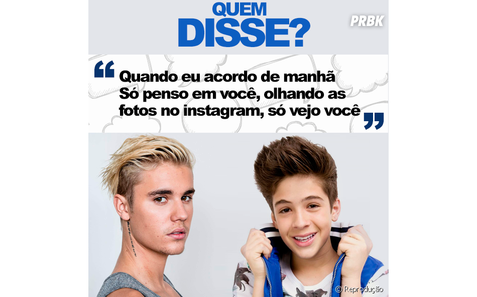 Justin Bieber ou João Guilherme Ávila? Já sacou?