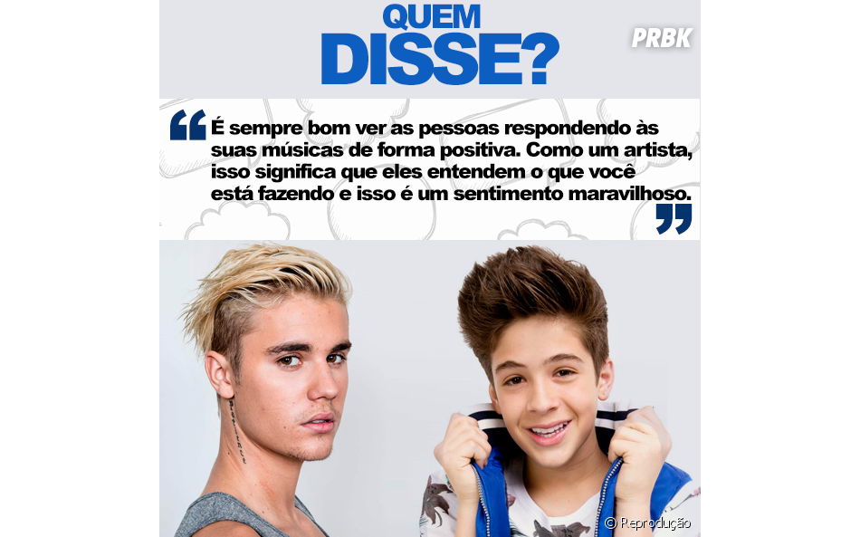 Justin Bieber ou João Guilherme Ávila? Essa está um pouco mais fácil, hein