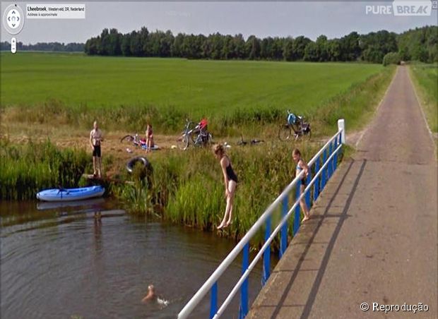 Menina flagrada pulando da ponte