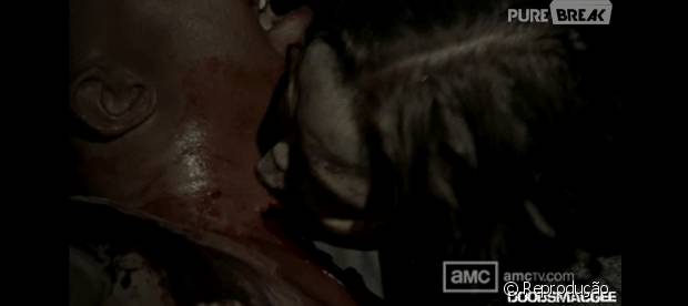Mordida no pescoço é básico em "The Walking Dead"