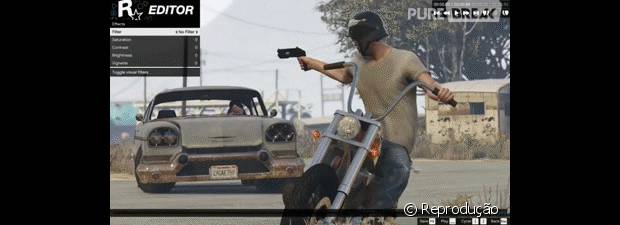 O jogador também poderá escolher o ângulo no qual a cena será gravada em "GTA V"