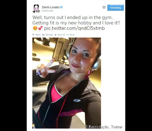 Demi Lovato não sai mais da academia e mostra no Twitter!