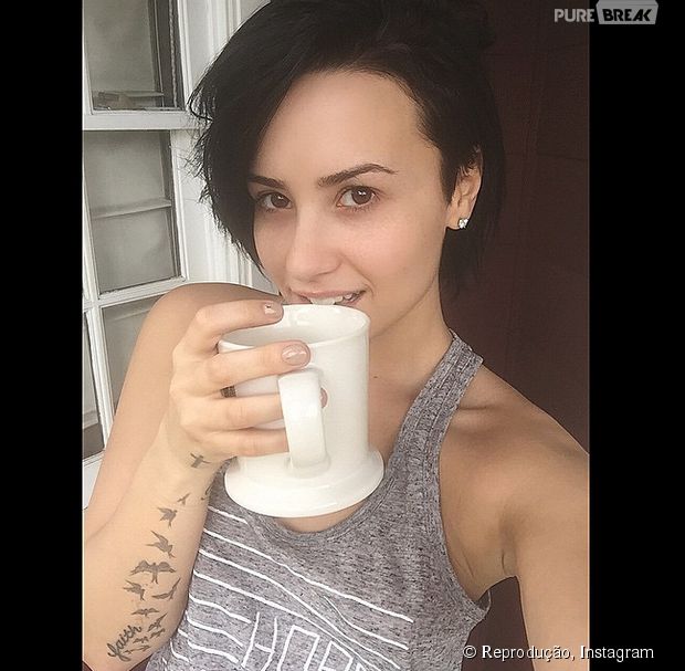 Demi Lovato posa de cara limpa para o Instagram