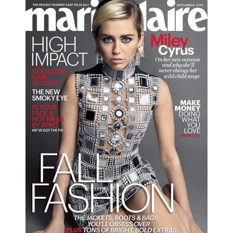  Miley Cyrus &eacute; a nova capa da revista Marie Claire 
