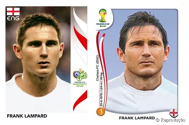 Lampard antes e depois