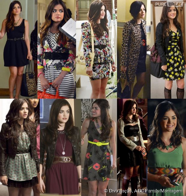 Vestidos, vestidos e mais vestidos! São as peças mais usadas no guarda-roupa de Aria (Lucy Hale)