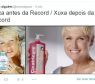 <p>Montagens de antes e depois dos comerciais da Xuxa, que foi para a Record</p>