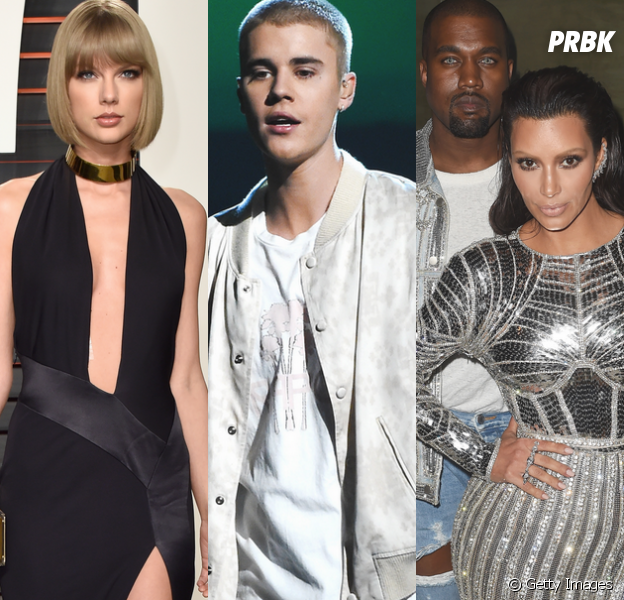 Justin Bieber escolhe lado na treta entre Taylor Swift, Kim Kardashian e Kanye West