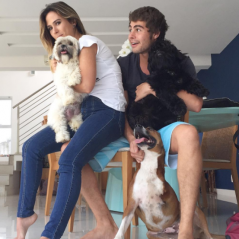 Rafael Vitti e Tatá Werneck aparecem juntos em foto fofa com cachorros: "Família"