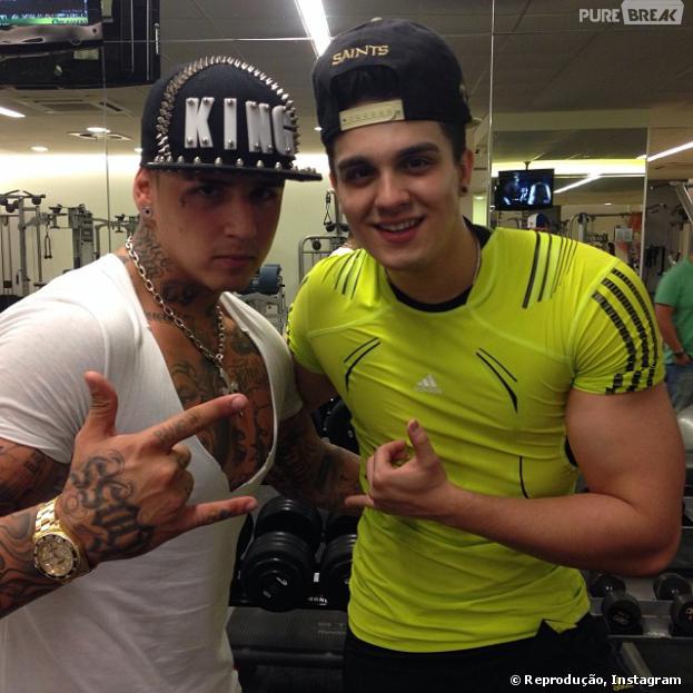 Luan Santana malha com Lorenzo Carvalho