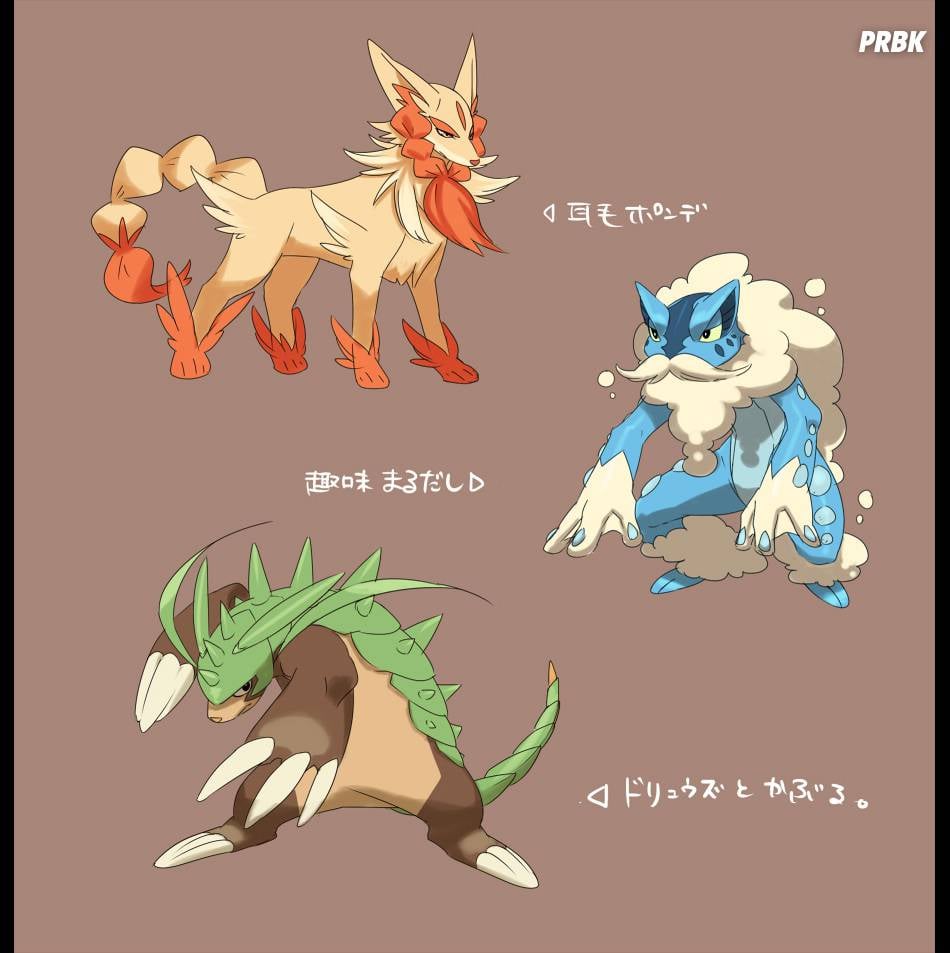 Evoluções dos Pokémons iniciais Purebreak