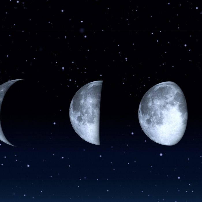 A Lua possui 4 fases principais: Nova, Crescente, Cheia e Minguante