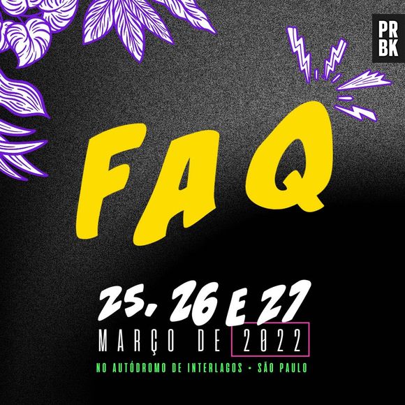 Lollapalooza Brasil 2022 irá acontecer nos dias 25, 26 e 27 de março de 2022, no Autódromo de Interlagos, em São Paulo