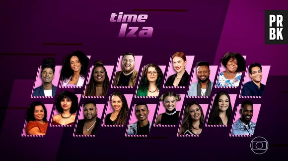 Time IZA: WD, Hugo Rafael, Andrielly Souza, Camila Marieta, Dida Larruscain, Giovanna Rangel, Igor Sarapuí, Luiza Dutra, Honey, Rafa, Gustavinho, Dona Preta, Eduardo Vidal, Fernanda de Lima, Gleyssinho Samblack, Isabella Carvalho, Krishna Pennutt e Vanessa Souto