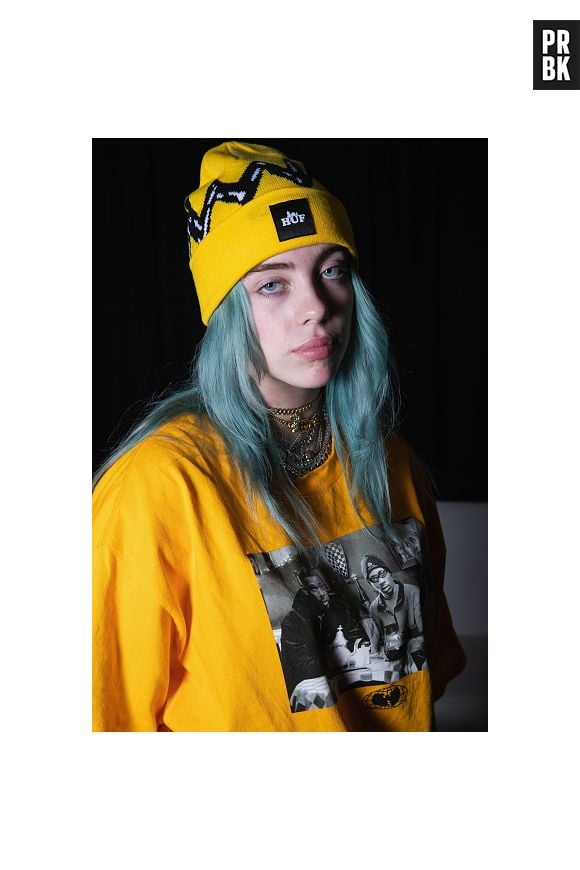 Billie Eilish já ostentou cabelo na cor azul claro