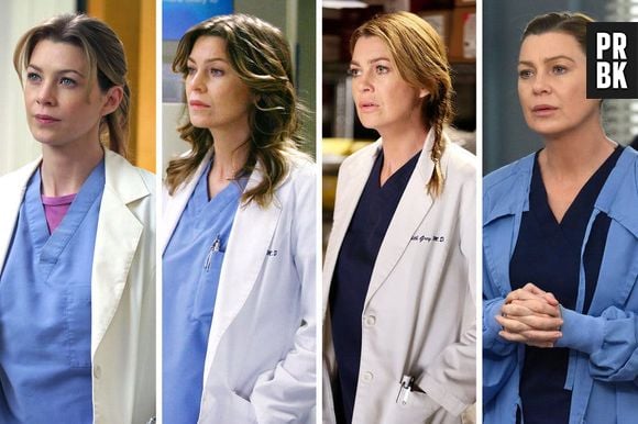 Ellen Pompeo como Meredith Gray, nas temporadas 1, 5, 11 e 16 de 'Grey's Anatomy'