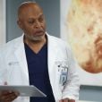  James Pickens Jr. e Kelly McCreary interpretando  Dr. Richard Webber e  Dra. Maggie Pierce na 18 ª temporada de Grey's Anatomy      