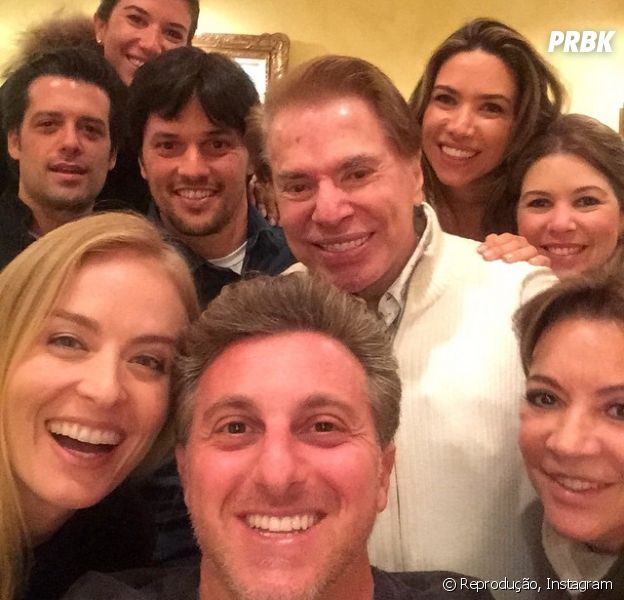 Luciano Huck posta selfie com Silvio Santos