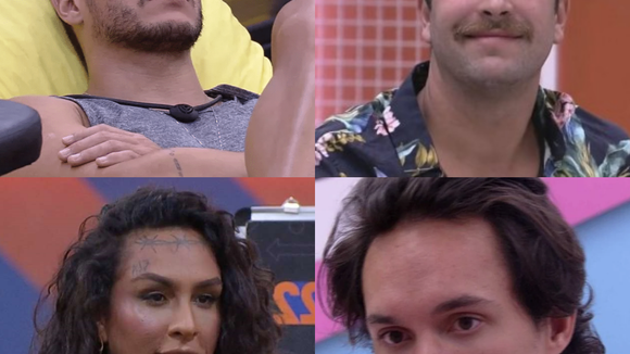 "BBB22": Arthur, Gustavo, Lina e Eliezer no Paredão Falso. Vote em quem vai pro Quarto Secreto!