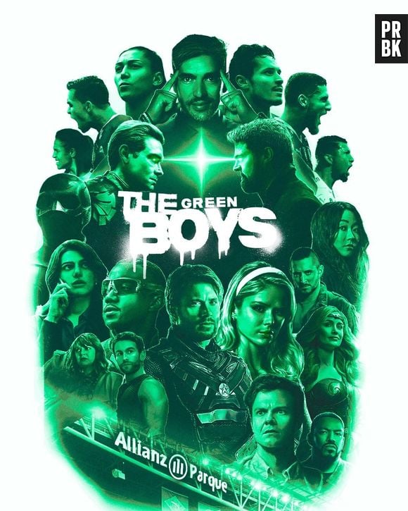 "The Boys": atores estiveram em jogo do Palmeiras e time venceu por 5x0
