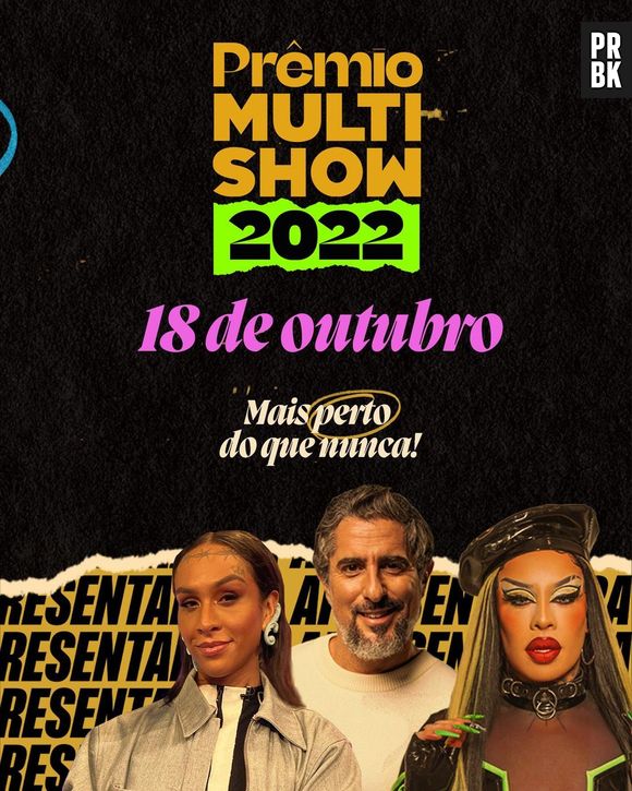 Gloria Groove comenta sobre o Prêmio Multishow 2022: "Será uma noite incrível, com muita música, grandes performances e um milhão de corações pulsando em um só ritmo"