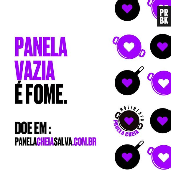 O Movimento Panela Cheia procura arrecadar recursos para a compra de cestas básicas para quem está passando fome