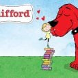 "Clifford, o Gigante Cão Vermelho" é sobre um cachorro vermelho de um tamanho enorme que ama ouvir histórias contadas pela sua dona