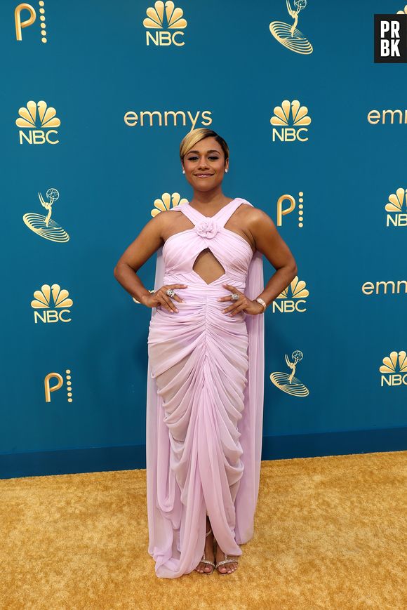 Emmy 2022: Ariana DeBose usa vestido lilás da Prabal Gurung no tapete vermelho