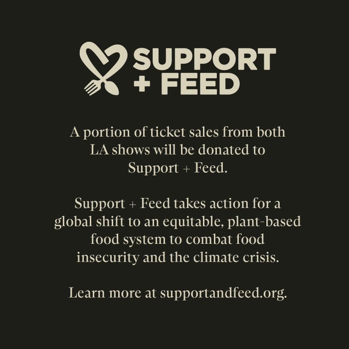 Paramore doará parte dos ingressos dos shows de Los Angeles para uma ação que combate a insegurança alimentar com comidas veganas
