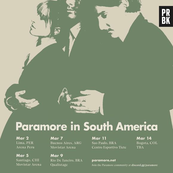 Paramore fará seis shows na América Latina em 2023