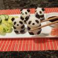  Esses pandas sushi s&atilde;o extremamente fofos, d&aacute; at&eacute; uma pena de comer 