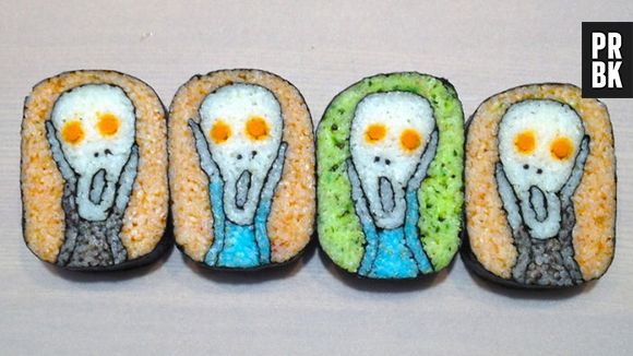 E os fantasmas assustadores em forma de sushi japonês