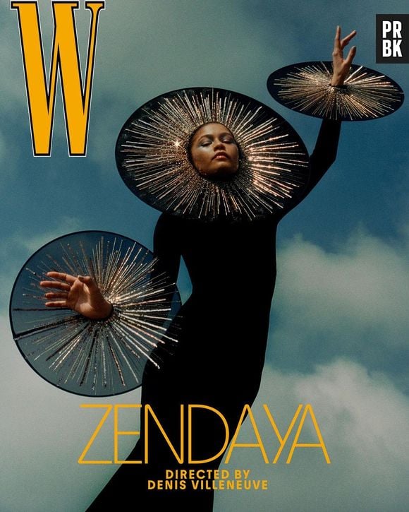 Zendaya usou vestido de alta-costura da Schiaparelli ao estrelar capa da revista 'W Magazine'