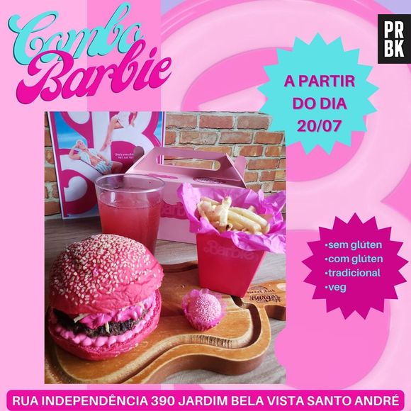 Hamburgueria Sweet Rock Burger fez combo da "Barbie"