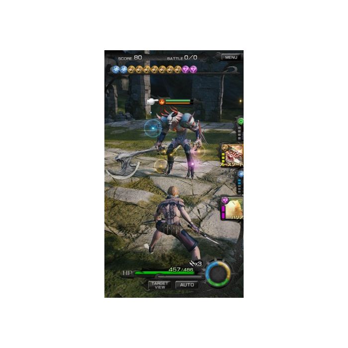  Em uma captura de tela com o gameplay de &quot;Mevius Final Fantasy&quot; voc&amp;ecirc; consegue ver a perspectiva em terceira pessoa 