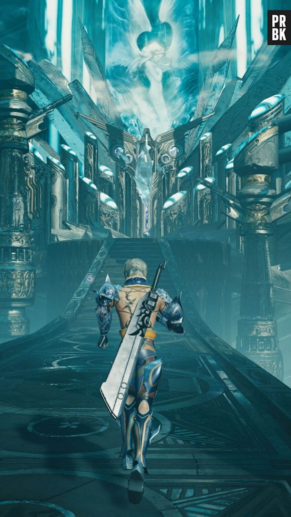 Um dos mapas que podem ser explorados em "Mevius Final Fantasy"