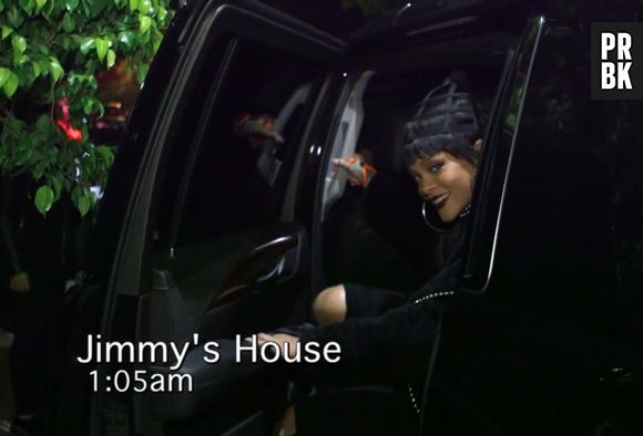 Rihanna chegou de madrugada na casa de Jimmy Kimmel