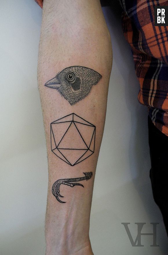 Tem tatuagem geométrica para os amantes dos animais também!