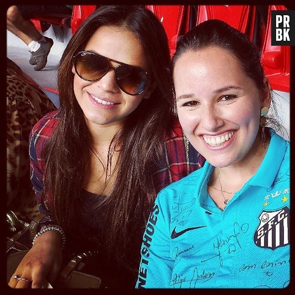 Em maio, Bruna Marquezine assistiu a última partida de Neymar pelo clube paulista Santos