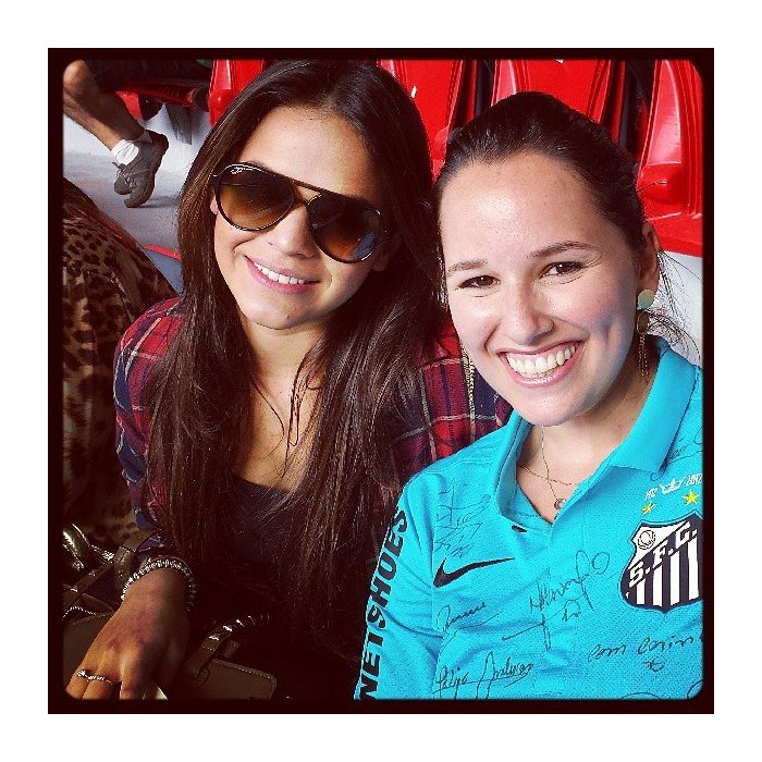 Em maio, Bruna Marquezine assistiu a última partida de Neymar pelo clube paulista Santos