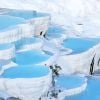 Pamukkale, Turquia. Reparem nesse tom de azul, nem parece real!
