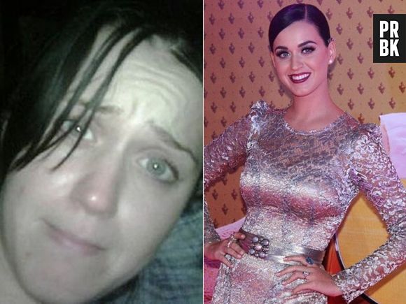 Quem ficou com cara de derrota foi a popstar Katy Perry, que posou sem maquiagem para foto