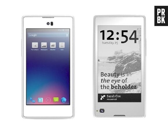 Yotaphone adota a mesma tecnologia de tinta eletrônica encontrada em leitores digitais como o Kindle, da Amazon