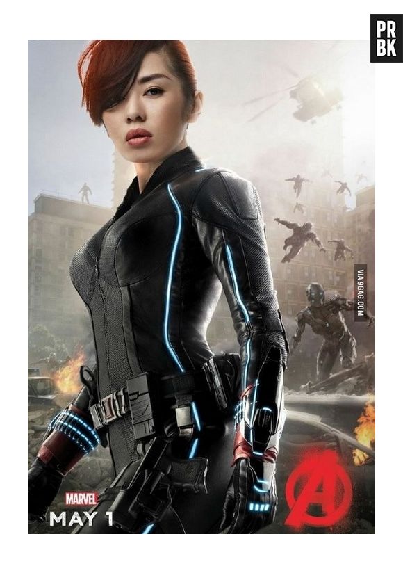Viúva Negra, de "Os Vingadores", ganhou uma versão chinesa que lembra bastante o rosto de Scarlett Johansson