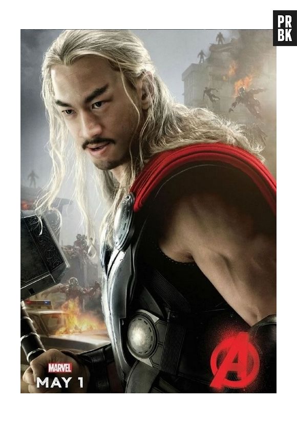 O Thor, de "Os Vingadores", em versão chinesa ficou bem diferente do ator Chris Hemsworth