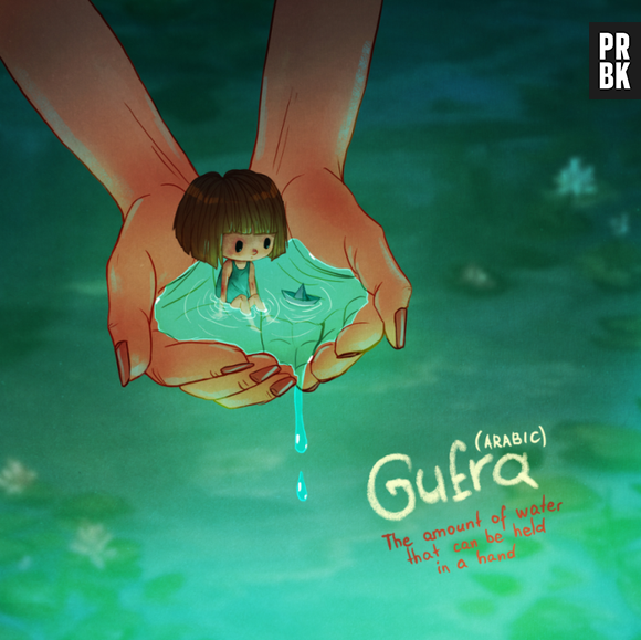 Gufra, do Árabe: Quantidade de água que você pode segurar nas mãos