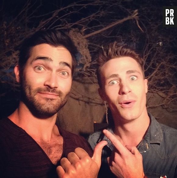 Quando Tyler Hoechlin (Derek) e Colton Haynes (Jackson) não estavam brigando em "Teen Wolf", estavam tirando fotos nos bastidores