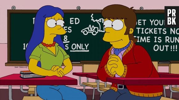 Marge e Homer se conheceram quando eram adolescentes em "Os Simpsons"
