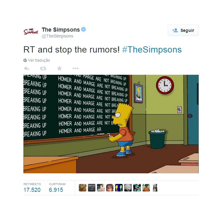 A FOX pediu que os fãs parem de divulgar o falso divórcio de Homer e Marge em &quot;Os Simpsons&quot;